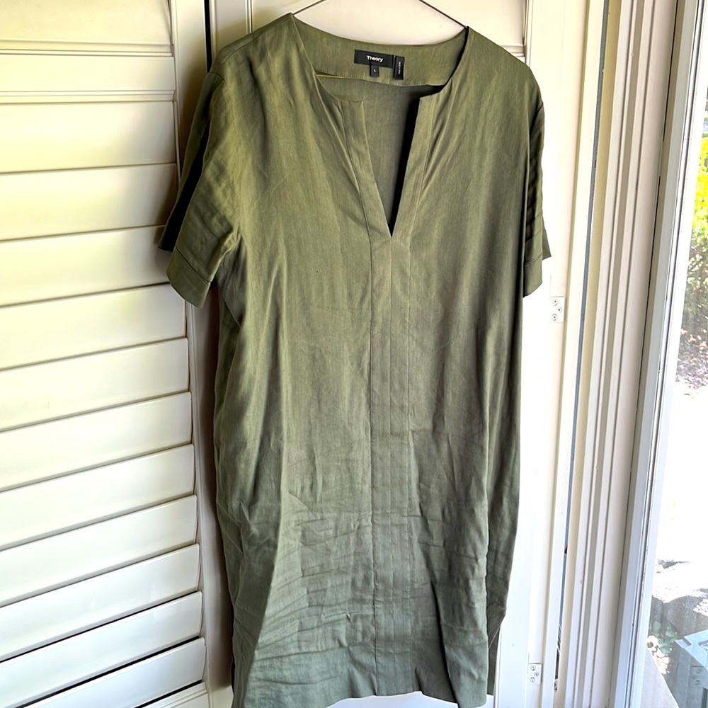 Theory Army Green Dress